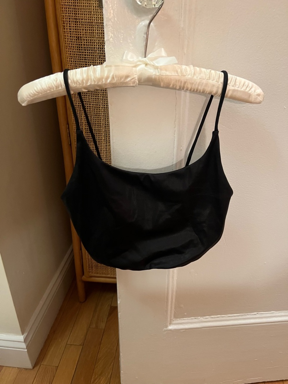 Alice + Olivia Black Silk Camisole Tank